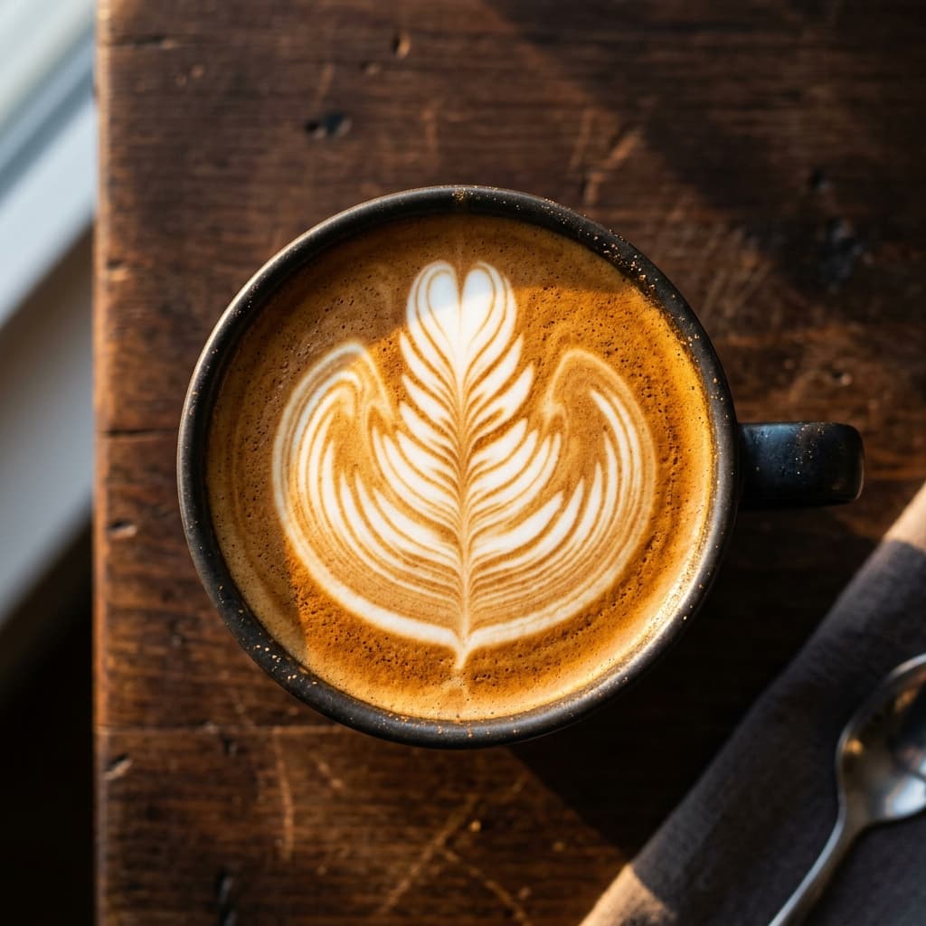 Phoenix Rosetta latte art by Barista Paul